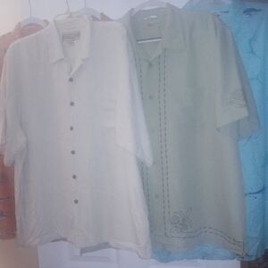 Columbia Van Heusen Jamaica Jaxx Cubavera. Lot Of 5 Mens Shirts. All Size XXL